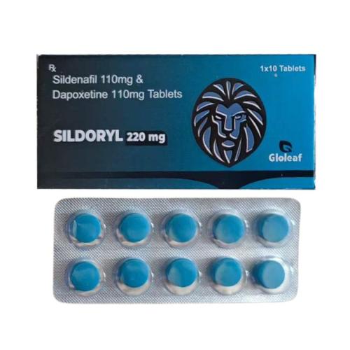 印度蓝狮超级万艾可双效片 110+110 SILDORYL 220 mg GLOLEAF