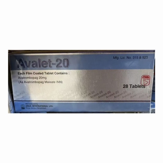 蓝色阿伐曲泊帕 苏可欣 血小板减少症 阿伐曲波帕 耀品国际Avalet-20 Avatrombopag 20mg