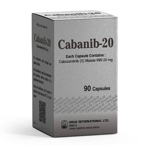 卡博替尼（Cabozantinib）20mg*90粒/盒  Cabanib-20 (XL184)  Drug International