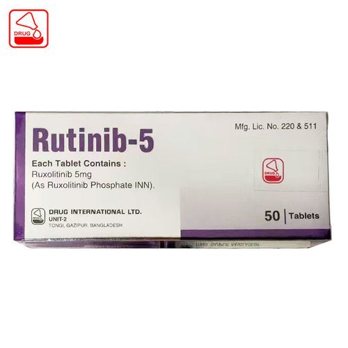 芦可替尼片（Ruxolitinib）鲁索替尼Rutinib-5  Ruxolitinib 5mg*50片/盒 As Ruxolit